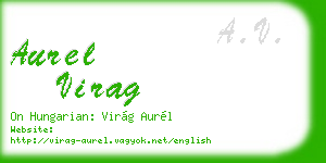 aurel virag business card